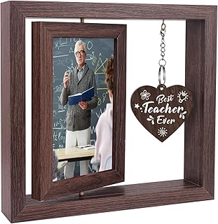 Teacher Appreciation Gifts for Women Men, Thank You Teacher End of Year Gifts from Student, Teachers Retirement Gift Ideas Grateful Thanksgiving Picture Frame Display Two 4x6 Photos