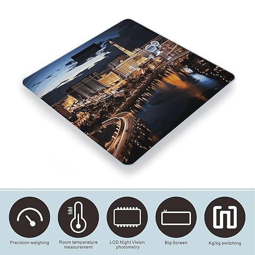 Báscula Digital de Baño con Pantalla LED Brillante miniatura 3