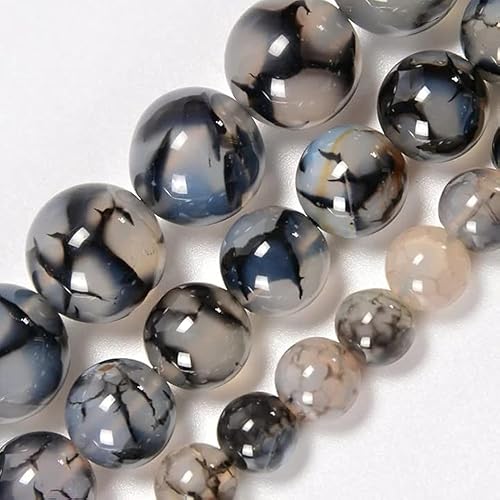 Miniatura 11 de Zenkeeper 108 piezas de cuentas naturales de aguamarina azul para la fabricación de joyas, 8 mm de cuentas de piedras preciosas auténticas