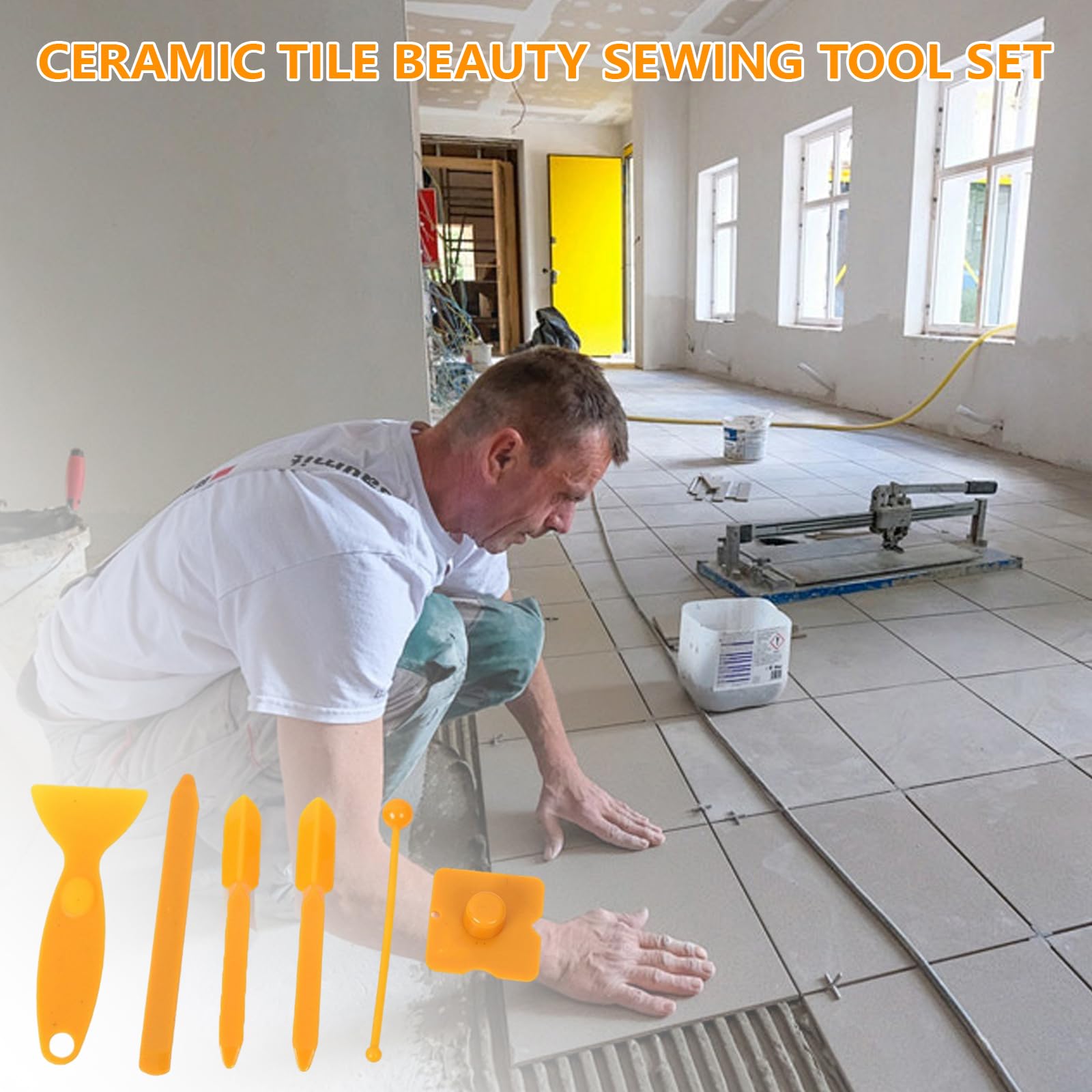 Caulk Finishing Set for Bathroom Kitchen Professional Floor Tile Joints Practical Window Sink Caulking Tool