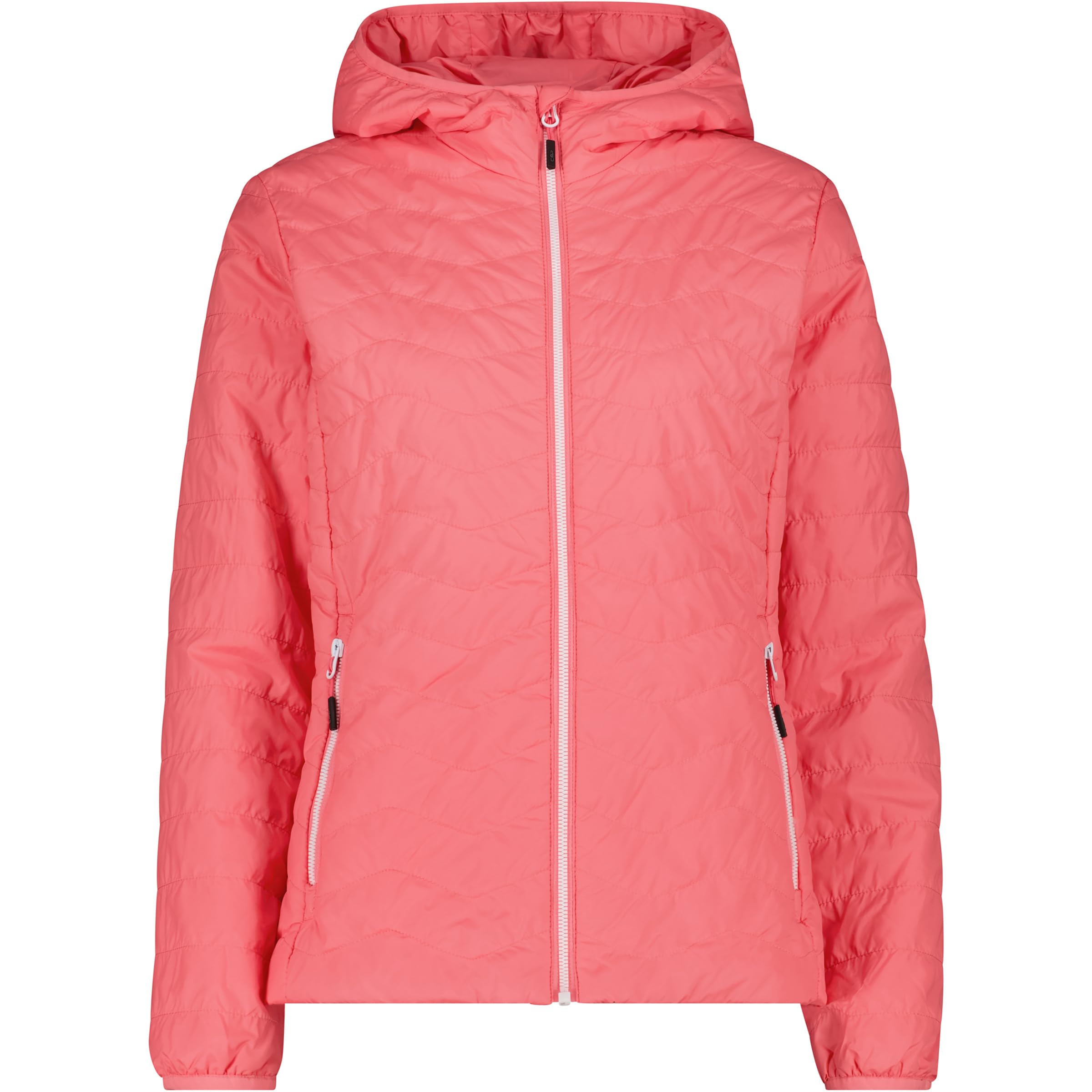 CMP Wattierte Damen Stepp Jacke mit Feel Warm Flat und Kapuze Gr. S = 38 | Wasserabweisende Behandlung schützt vor Regen & Schnee, Kapuze mit elastischem Rand für zusätzlichen Schutz