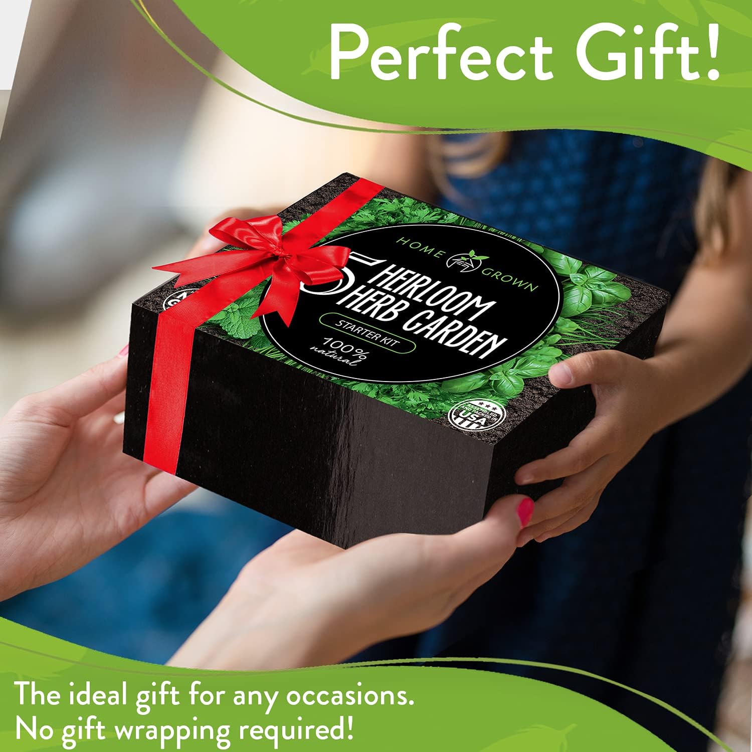 Indoor Herb Garden Starter Kit - 5 Herb Plant Grow Kit w/ Pots & Soil - DIY Heirloom Herb Seeds Home Gardening Kit - Kitchen Window Garden Growing Kit - Unique Gardening Gifts for Women & Men : Patio, Lawn & Garden