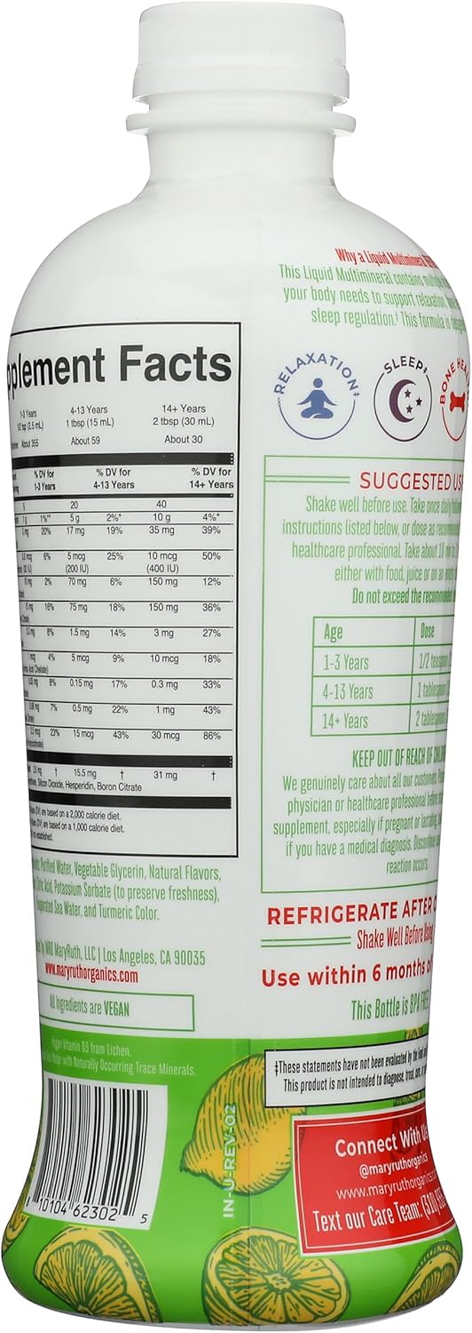 Mary Ruth's Lemonade Extra Strength Nighttime Liquid Multimineral, 30 FZ