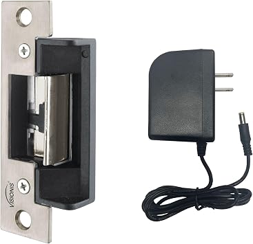 Visionis Electric Door Strike, 770 lbs, Power Supply, 12V Fail Secure