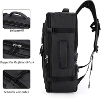 TAN.TOMI Handgepäck Rucksack, Reiserucksack Handgepäck Flugzeug, 51x37x18 Reiserucksack Erweiterbar Rucksack Männer Frauen für Flugzeug Reisen Outdoor Tagesrucksack Fashion