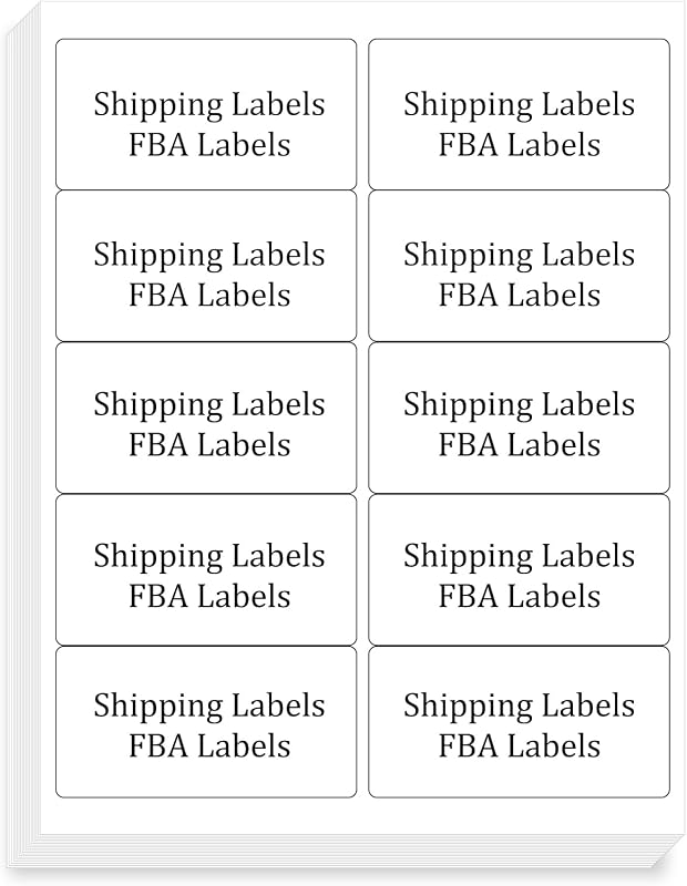 FungLam 2x4 Shipping Address Labels for Laser & Inkjet Printers, 300 Printable White Sticker Labels, 10 per Page Mailing Labels, Permanent Adhesive (30 Sheets, 300 Labels)