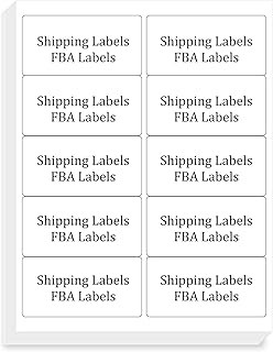 FungLam 2x4 Shipping Address Labels for Laser & Inkjet Printers, 300 Printable White Sticker Labels, 10 per Page Mailing Labels, Permanent Adhesive (30 Sheets, 300 Labels)