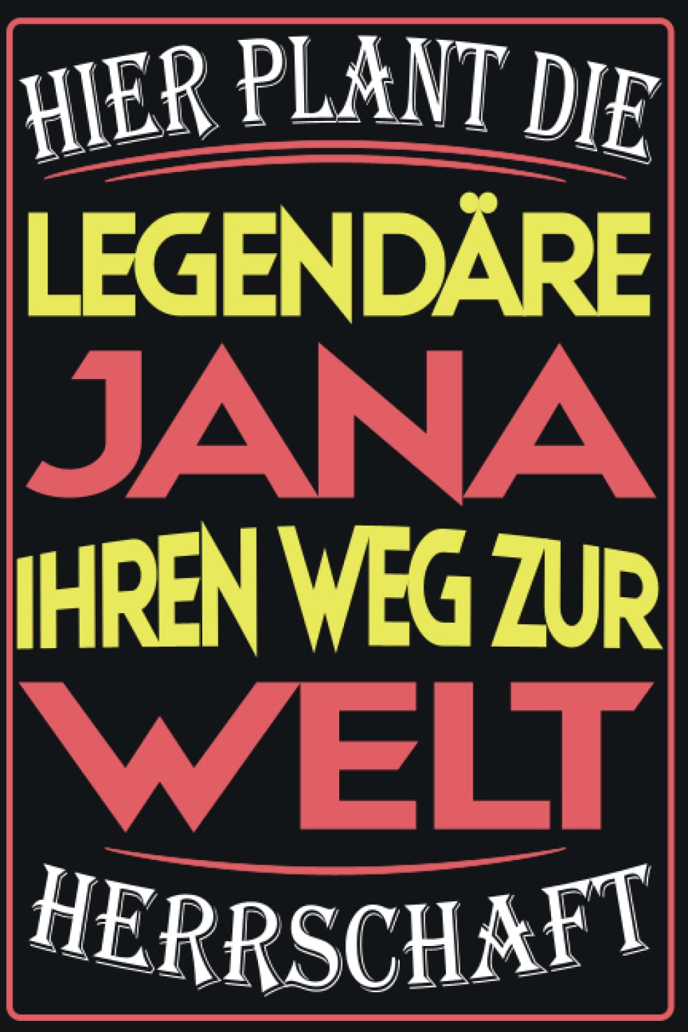 Jana: Individuelles personalisiertes Frauen Namen Blanko Notizbuch, Vorname Jana / 110 Seiten.