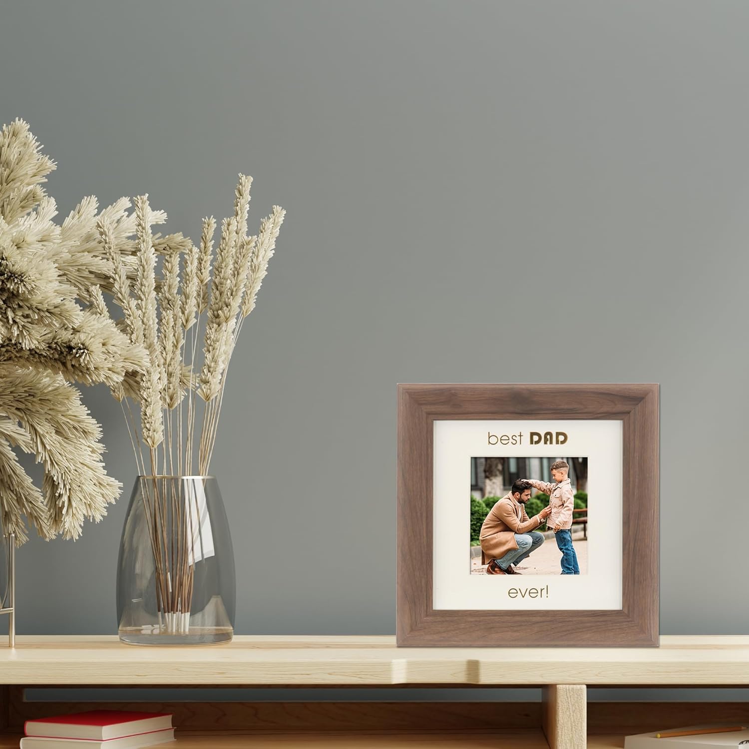 Walnut Classic Frame - Best Dad Ever 4x6 - Image 3
