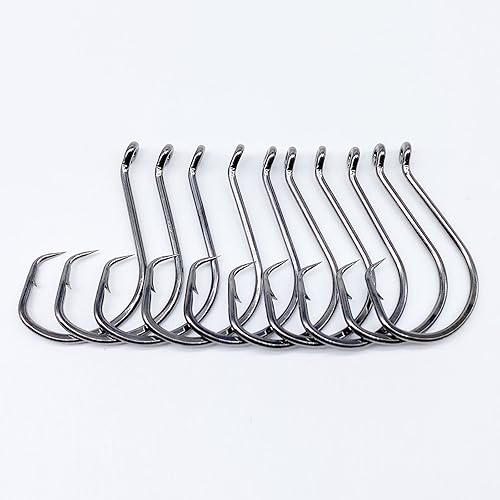 Miniatura 6 de YHC 800pcs Fishing Octopus Worm Saltwater Freshwater Extra Strong Circle Jig Worm Fishing Hooks with Lures for Bass Trout