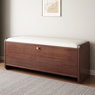 Banco Zapatero de Madera Moderno con Almacenamiento, Asiento Acolchado, Organizador de Entrada, 2 cajones abatibles, Color Blanco Roto de 60 cm, Ideal para Dormitorio y Pasillo, Elegante Zap