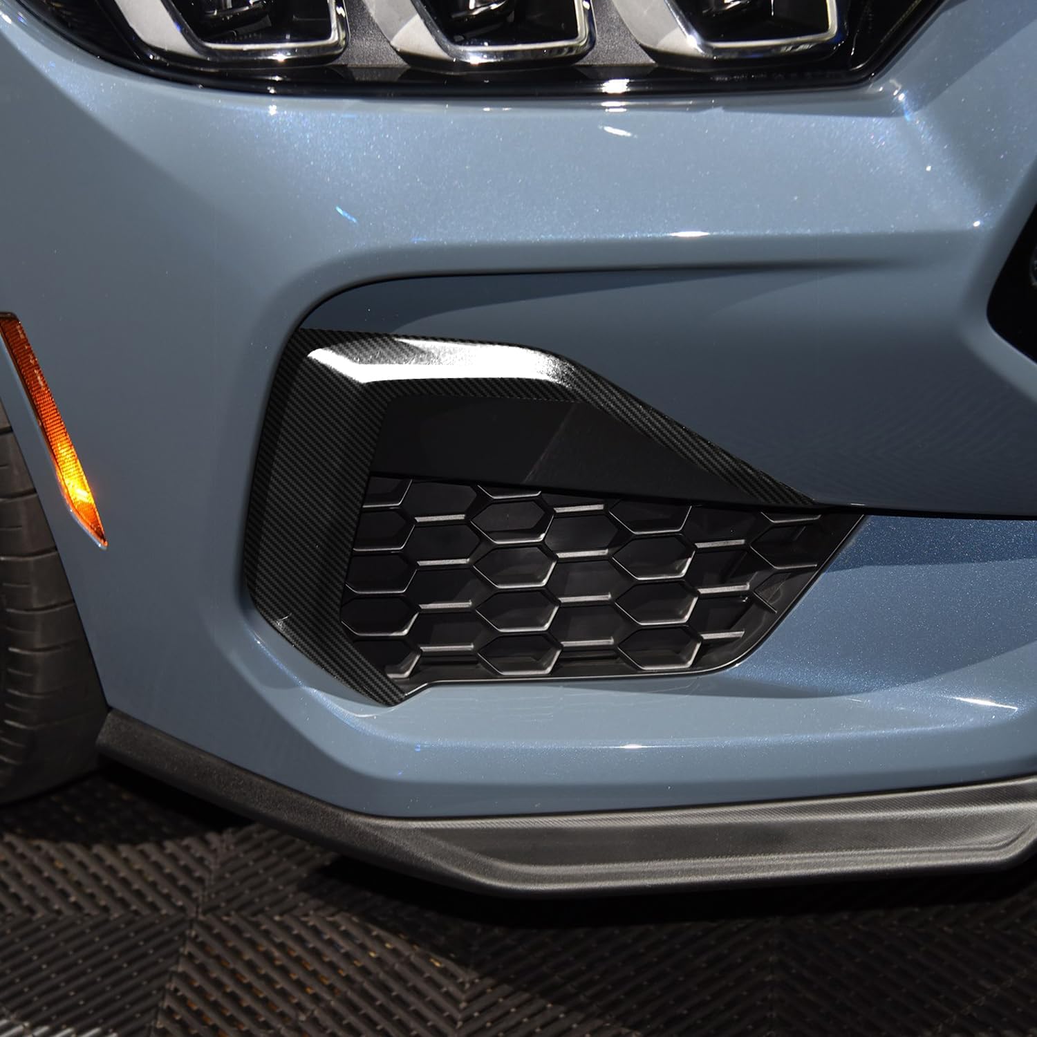 L2R for Ford Mustang (2024-2025) Front Fog Light Trim Cover Overlay ABS Carbon Fiber Style Car Exterior Accessories 2 Pieces Only Fit GT/GT Premium