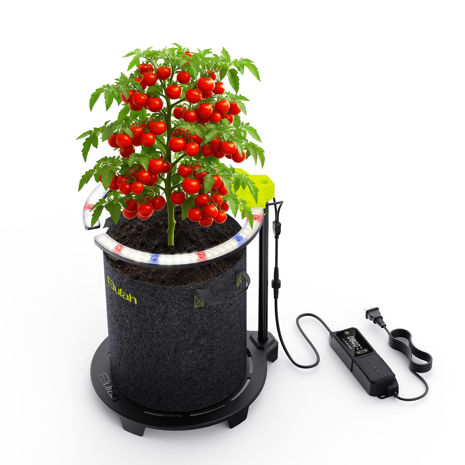 Saturn240 24 W lampa LED do uprawy roślin, pełne spektrum światła do roślin pokojowych, nasion, warzyw, kwiatów, regulowana wysokość 30,5 cm – 55,9 cm, kontroler, oświetlenie roślin 3 w 1, 6 x