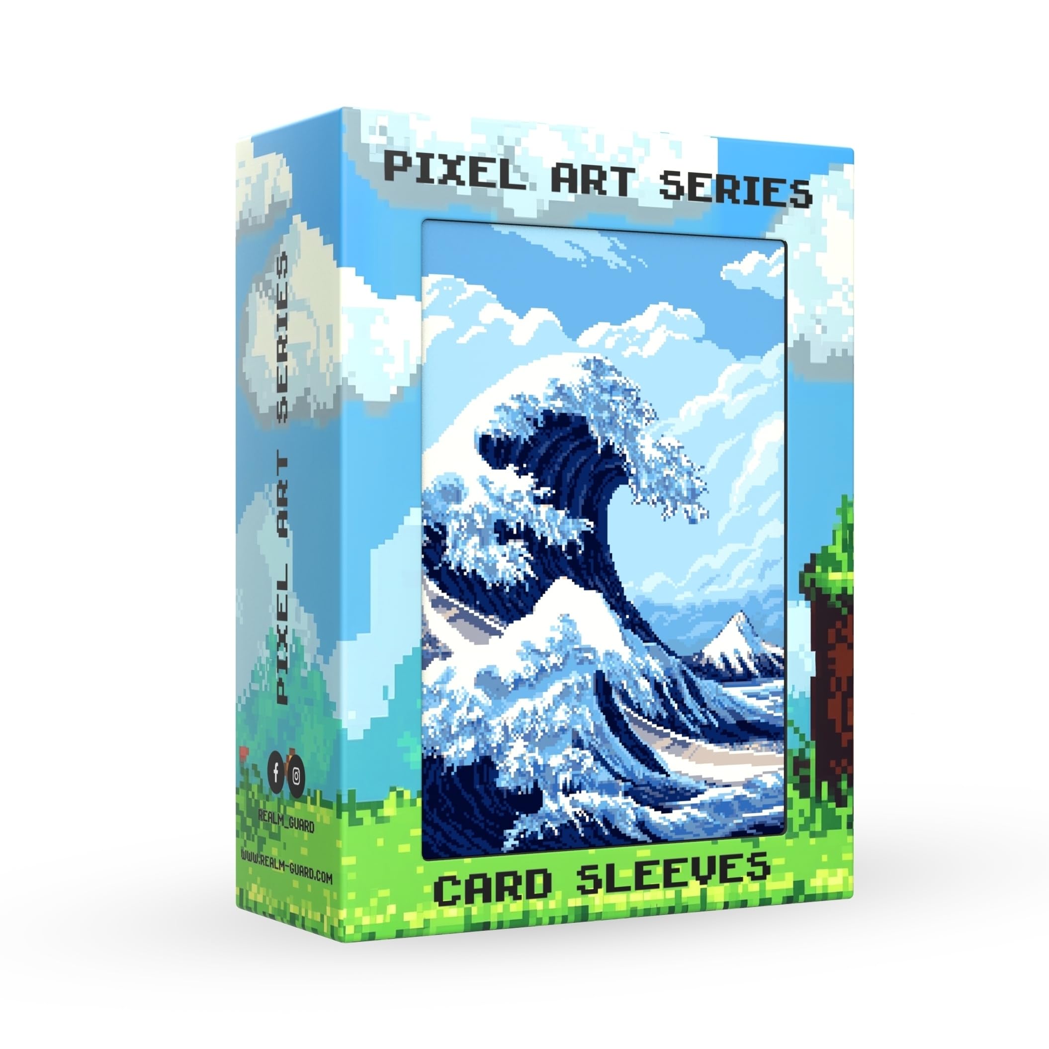 pixel art card sleeves mtg Amazon.com: Realm Guard Pixel Art Series
