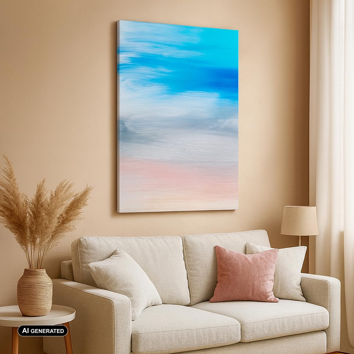 ARTTOR Leinwandbild 70x100 cm Wandbild Abstrakt Pastell - 5933