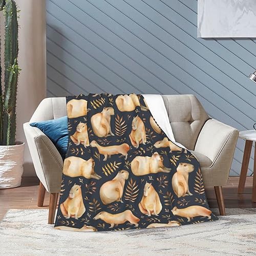 Miniatura 7 de Capybaras - Manta de forro polar suave y acogedora para sofá o cama, 80 x 60 pulgadas