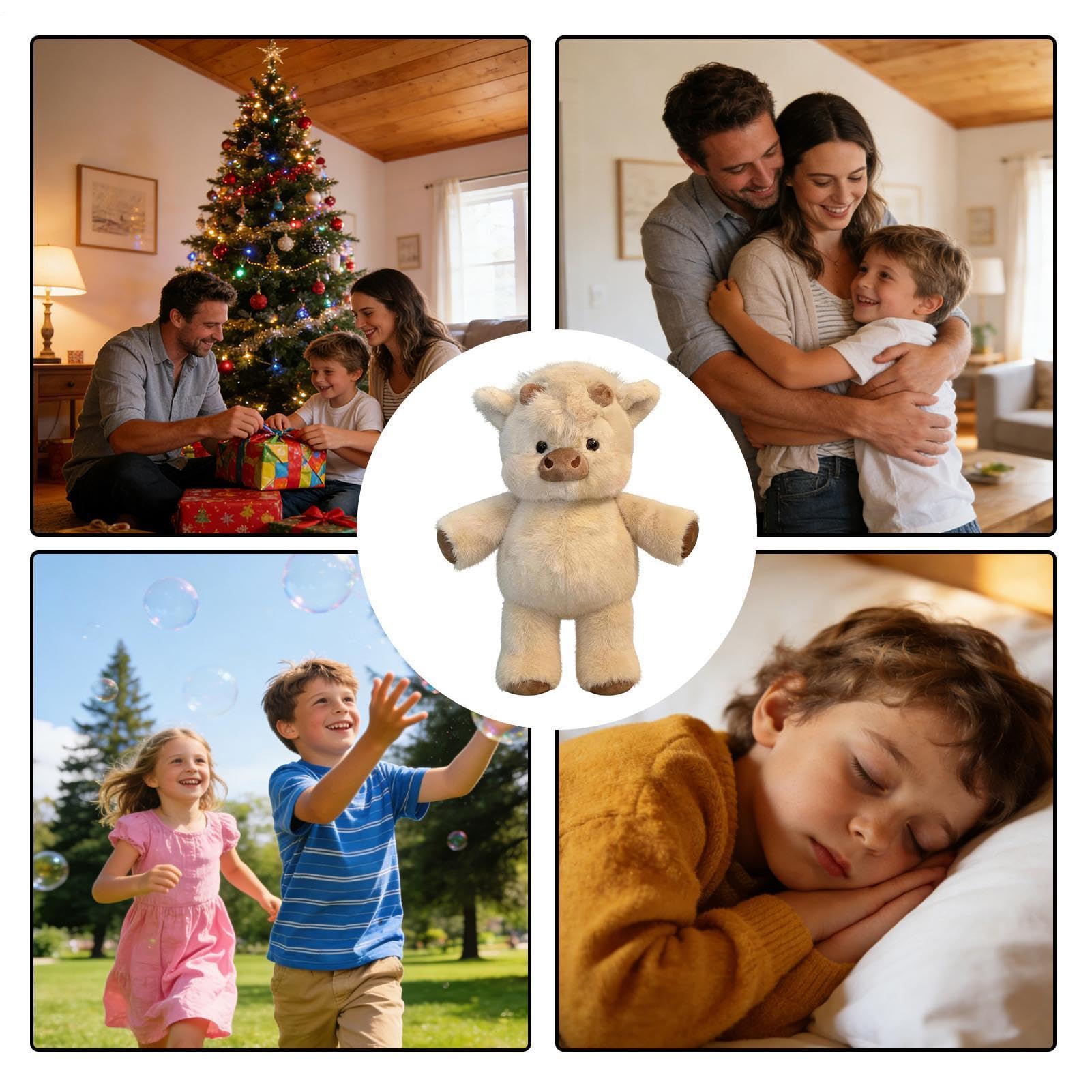 Peluche Muccas Che Corre Con Gambe Mobili - 45cm Cuscino Morbido Soffice Antistress, Peluche Cinghiale E Pecora Per Decorazione Casa, Regalo Per Famiglia Amici Bambini, Allevia Lo Stress Quotidiano