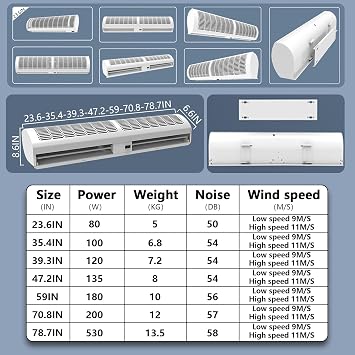 Air curtain,Air curtain fan,commercial indoor air curtains,air curtain machine,outdoor air curtain,powerful air door,air curtain door blower,Quiet and Strong Wind,2 Speed,Wind Direction Adjustable