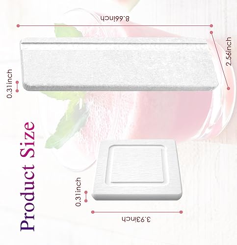 Miniatura 7 de Juego de 4 posavasos de tierra de diatomeas con ranuras, posavasos absorbentes para bebidas, bandejas de piedra absorbentes de agua para fregadero,