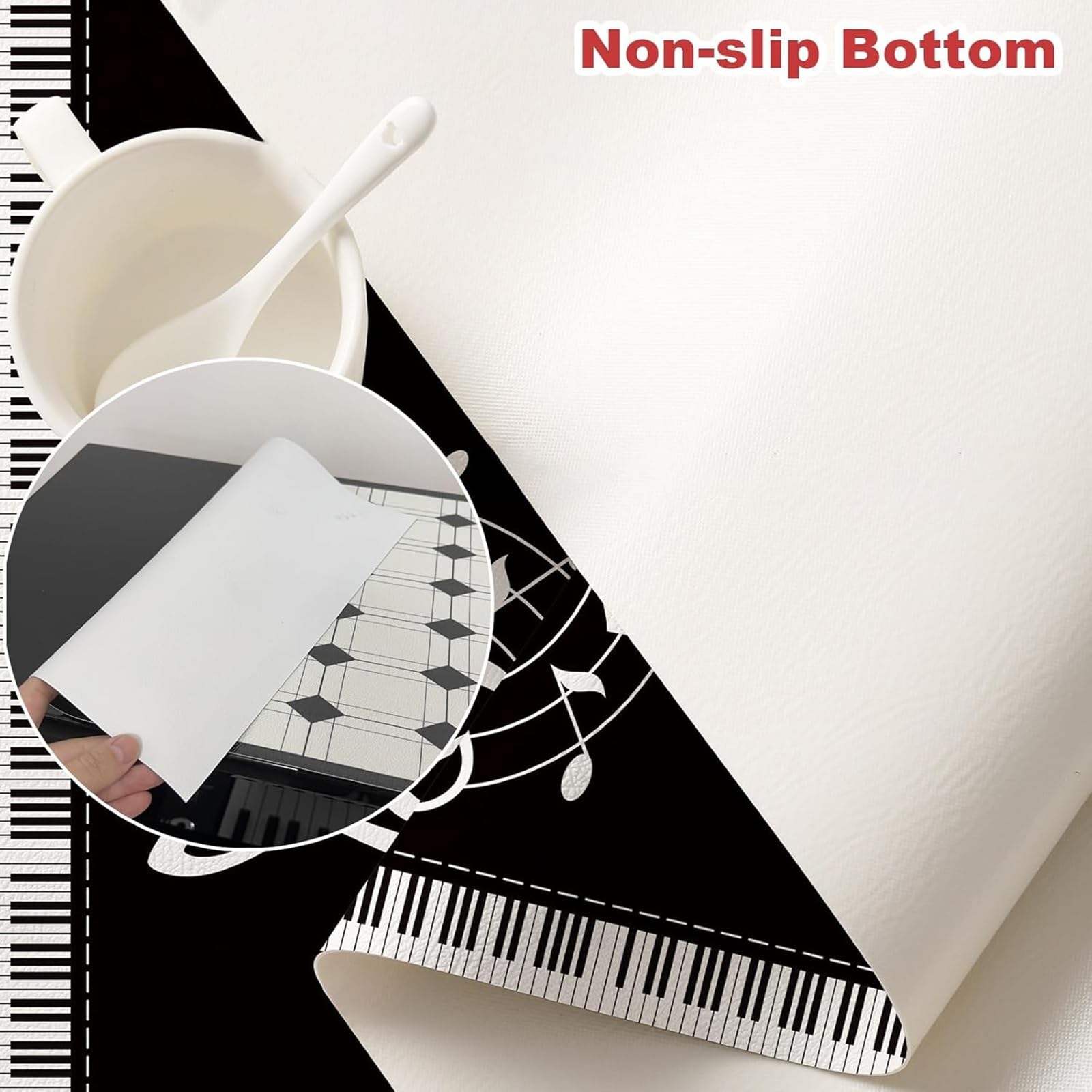 Runner da tavolo in pelle PVC per pianoforte, cassettiera, mobile TV, copertura antipolvere, 40 x 180 cm