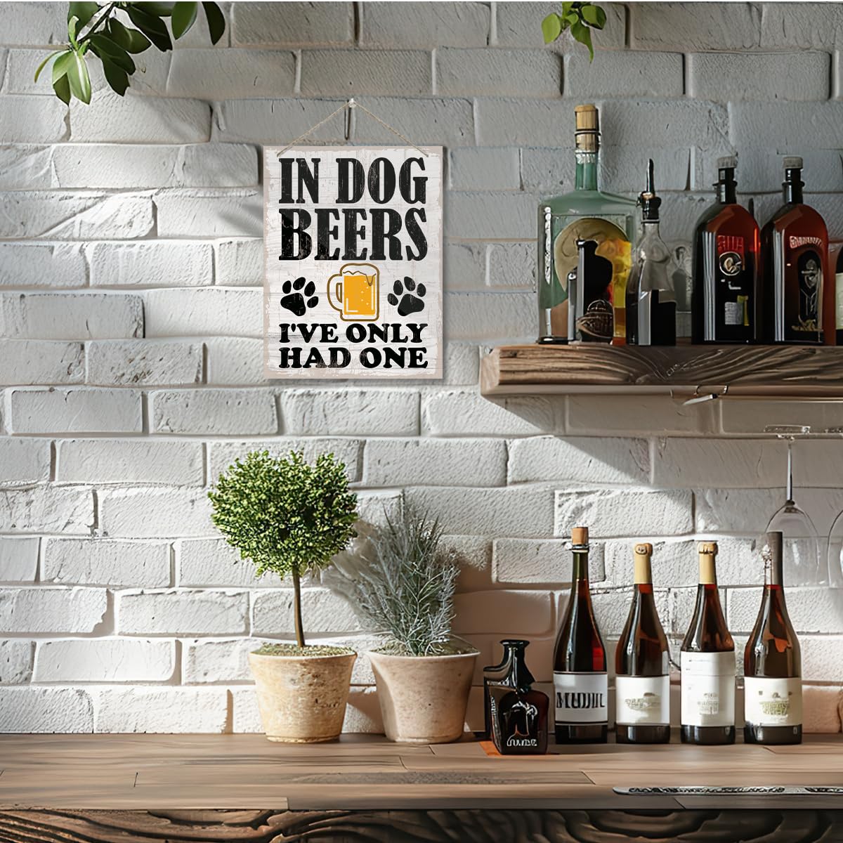 Vintage Metal Tin Sign 8x12 Inch - Funny 'In Dog Beers I've Only Had One' Wall Art For Bar, Pub, Or Home Decor - View #10