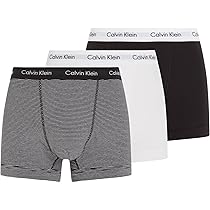 Calvin Klein Uomo Pantaloncini Boxer Confezione da 3 Intimo, Multicolore (White, B&W Stripe, Black), XL