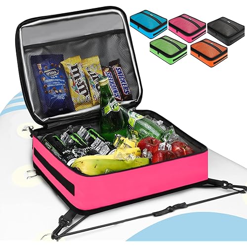 Paddle Board Cooler Bag, Waterproof Surf Sup Deck Cooler Bag Insulated Leakproof 10 Cans, Sup Paddle Board Accessories Bag for Stand Up Paddleboard and Kayak