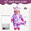BABESIDE Muñeca Bebé Niña - 17 Pulgadas, Realista con Ojos Azules, Cuerpo Suave en Vestido de Unicornio, Parece Real, para Niñas de 4 5 6 7 8 9 Años, Regalo de Cumpleaños y Juego de Imitación, Certificado Global Recycled Standard 6