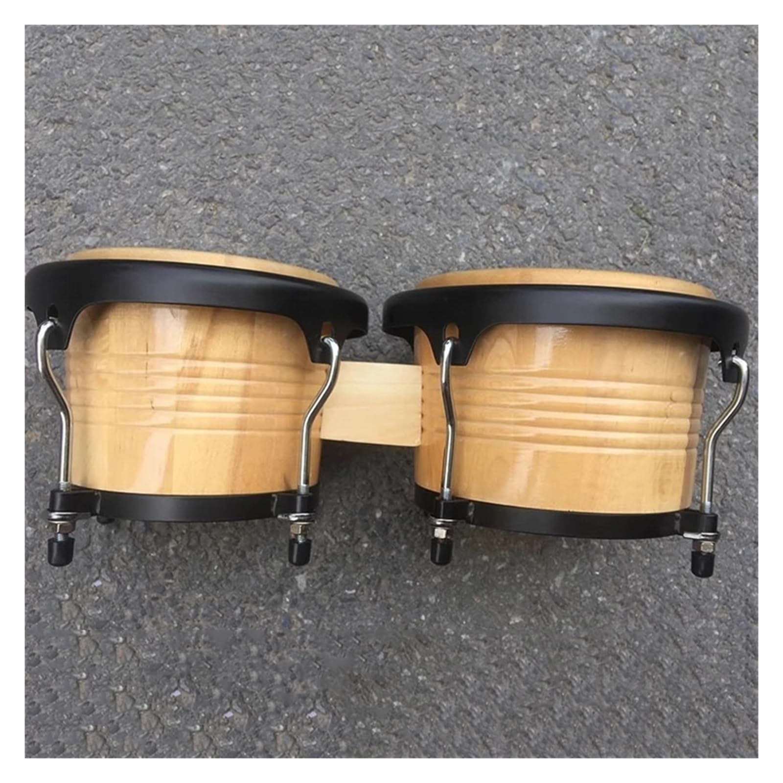 Bongos Tambor Bongos de madera maciza, tambores musicales meditación for adultos, pandereta, instrumentos percusión profesionales(6-7 Inch)