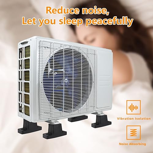 Miniatura 4 de Paquete de 4 almohadillas de goma antivibración, soporte de montaje de absorción de impactos para unidades de aire acondicionado dividido mini sin
