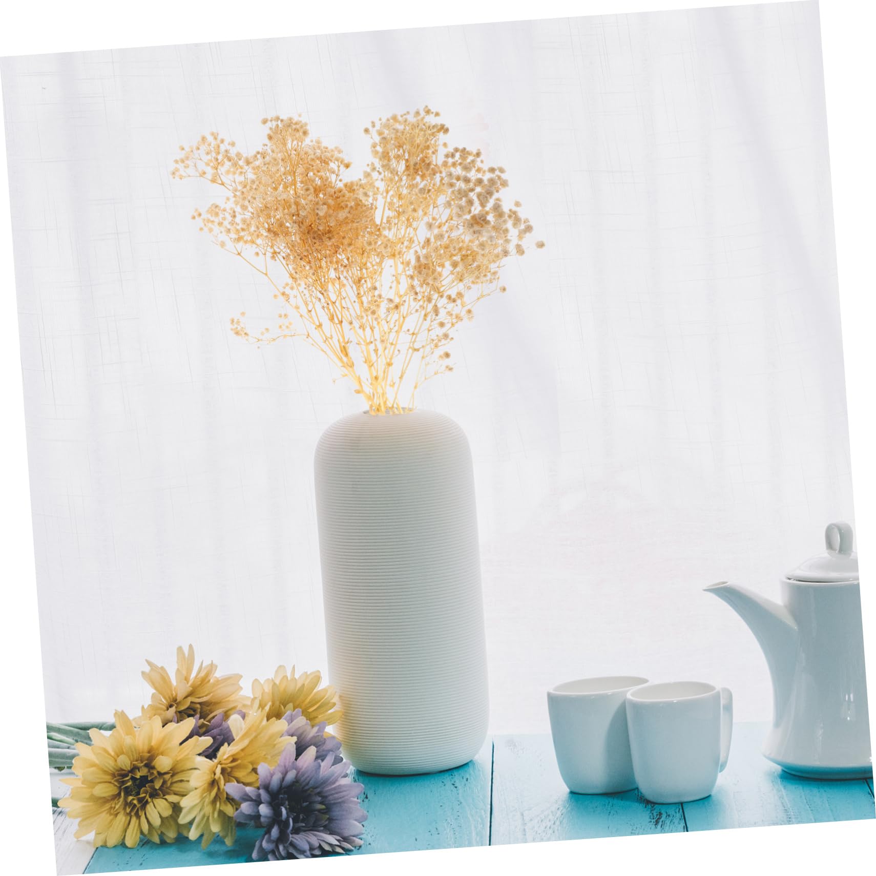 4 Pièces 1 Gypsophile Fleur éternelle Bouquet de Fleurs séchées décoration de Mariage Garden Party décoration de la Maison Bouquet ( 44 cm 40 g Un Bouquet) Marguerite ABOOFAN