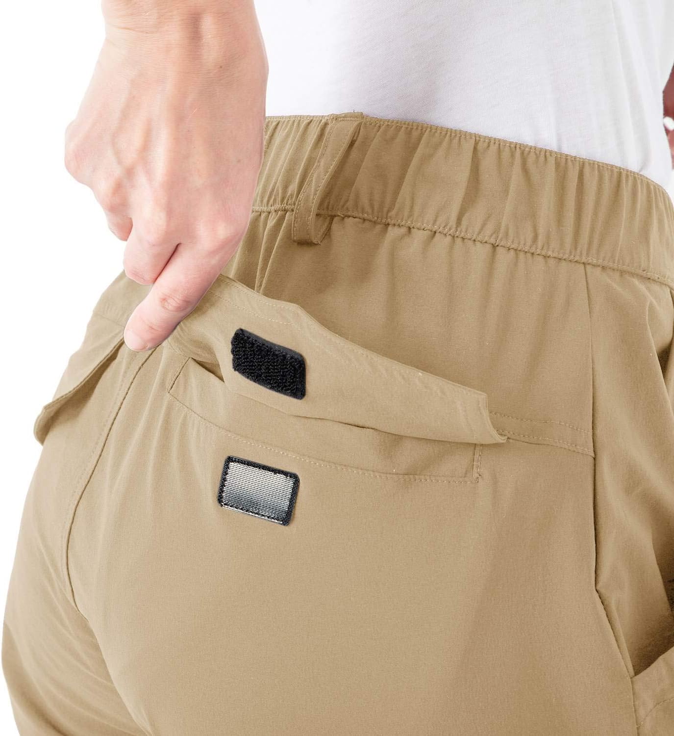 Rdruko Women's Hiking Cargo Pants Water-Resistant Quick Dry UPF 50+ Travel Camping Work Pants Zipper Pockets - Image 5