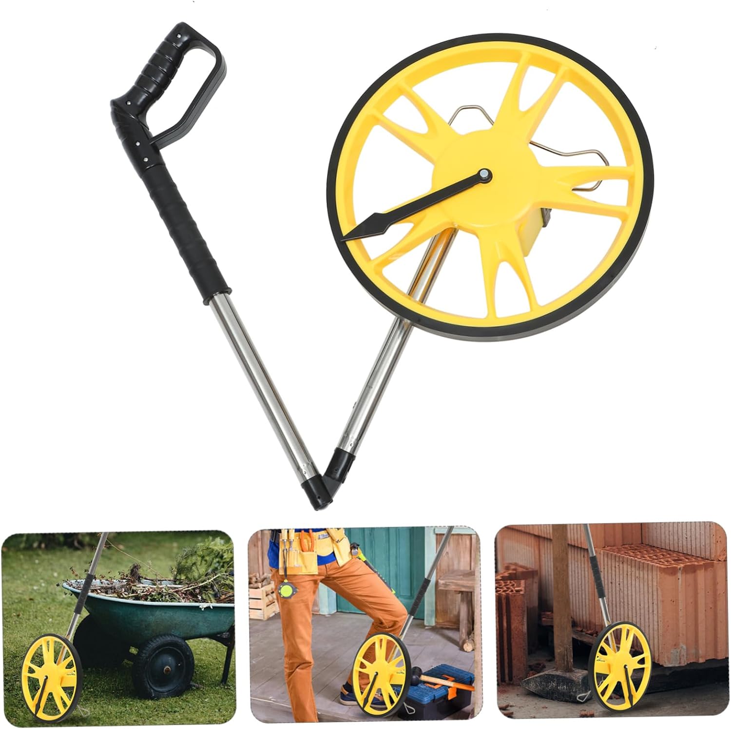Portable Folding Measuring Wheel Ergonomic Design for Accurate Distance Measurement for Construction and Outdoor Use Lightweight Convenient Display and Positioning Arrow