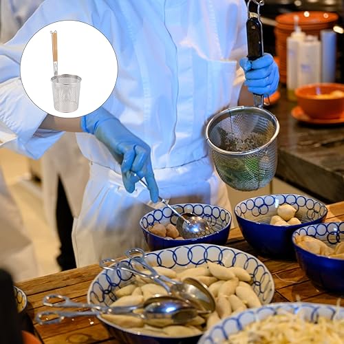 Miniatura 3 de ZzzaNa Stainless Steel Pasta Basket Noodle Straining Basket Mesh Spider Strainer Noodle Sifter Colander Kitchen Accessory for Pasta Noodles Dumpling