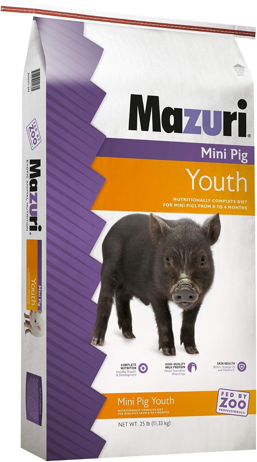 Mazuri Mini Pig Youth Diet Pig Food, 25 lb Bag