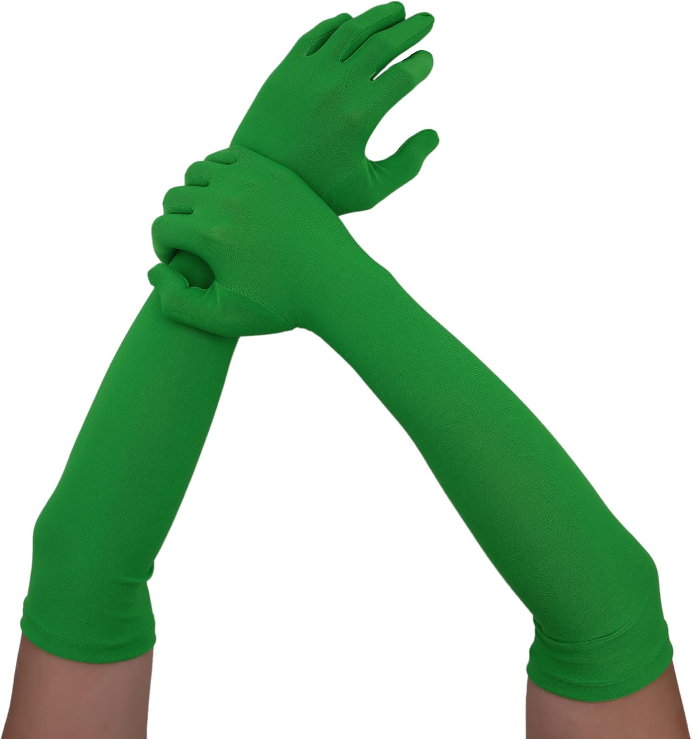 Men's and Women's 22" Spandex Elbow Length Stretch Gloves for Halloween Party Costume - Image 2