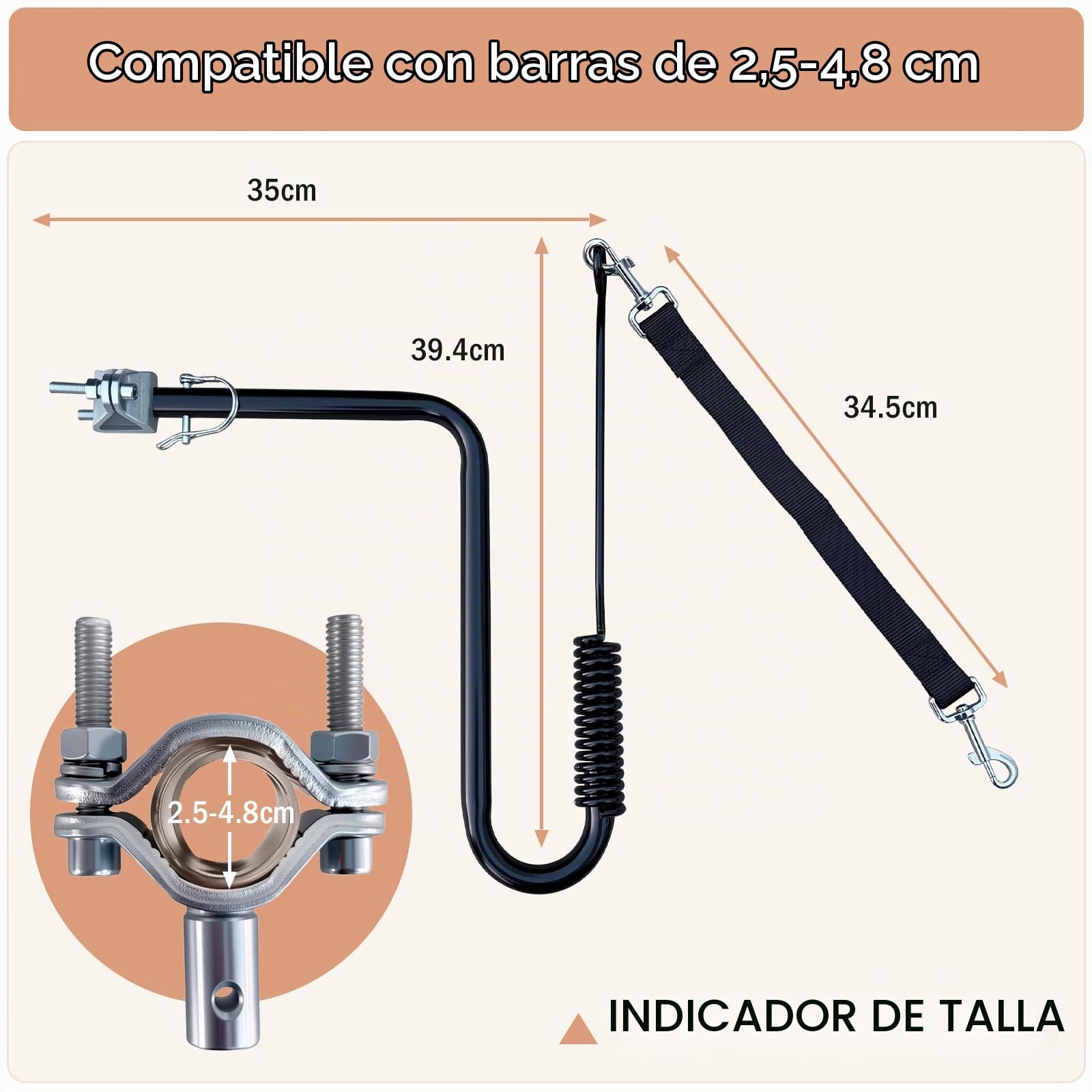 Correa para Perros Bicicleta, 180°Correa de Perro Ejercicio para Bicicleta, Ejercitador de Mascotas para Pasear Perros, Correr, Andar en Bicicleta, Correa Antitirones Perro Bicicleta