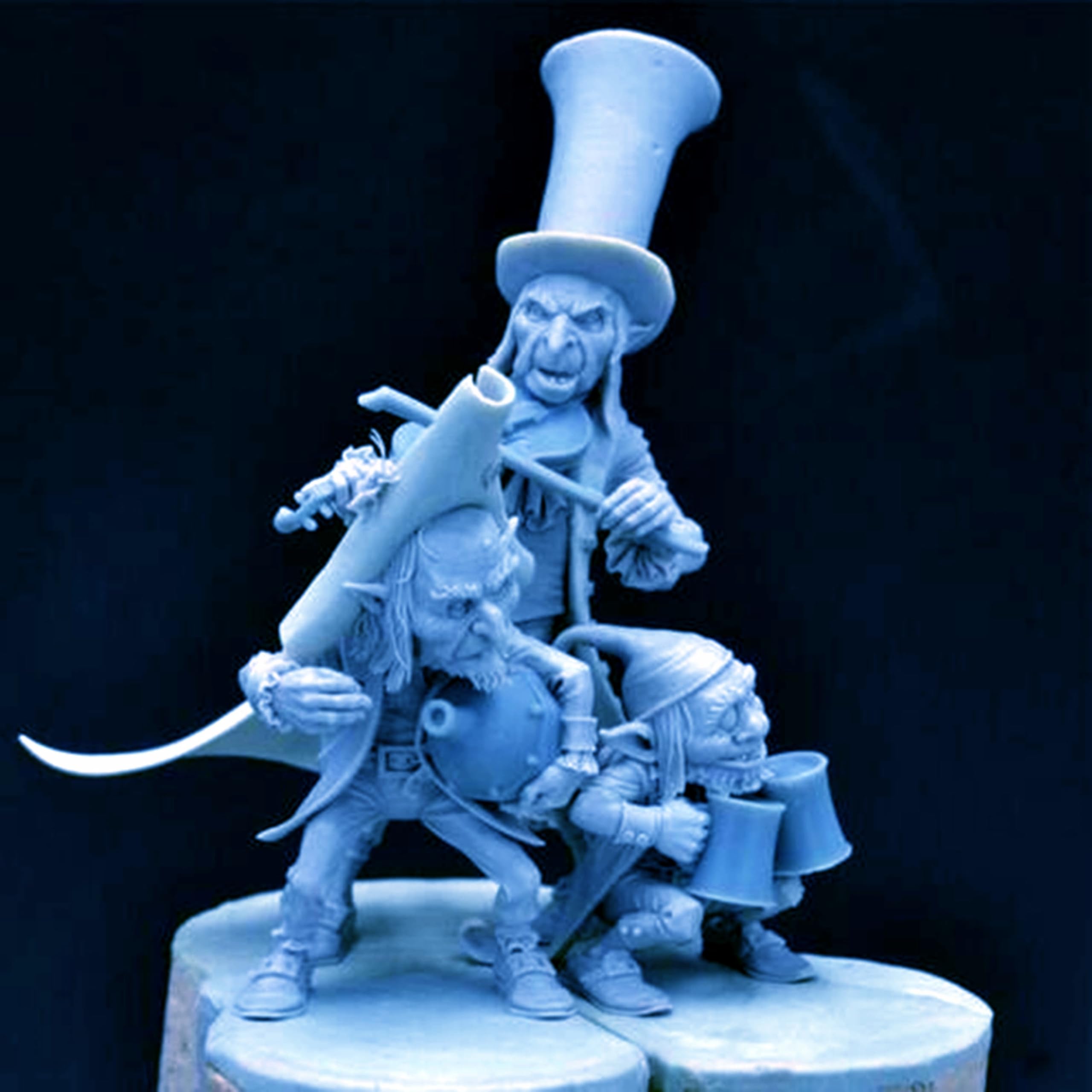 1/32 Ancient Elf Wizard Kit de modelismo en Resina sin Pintar ni Montar (3 Personas) //Ji5s-9