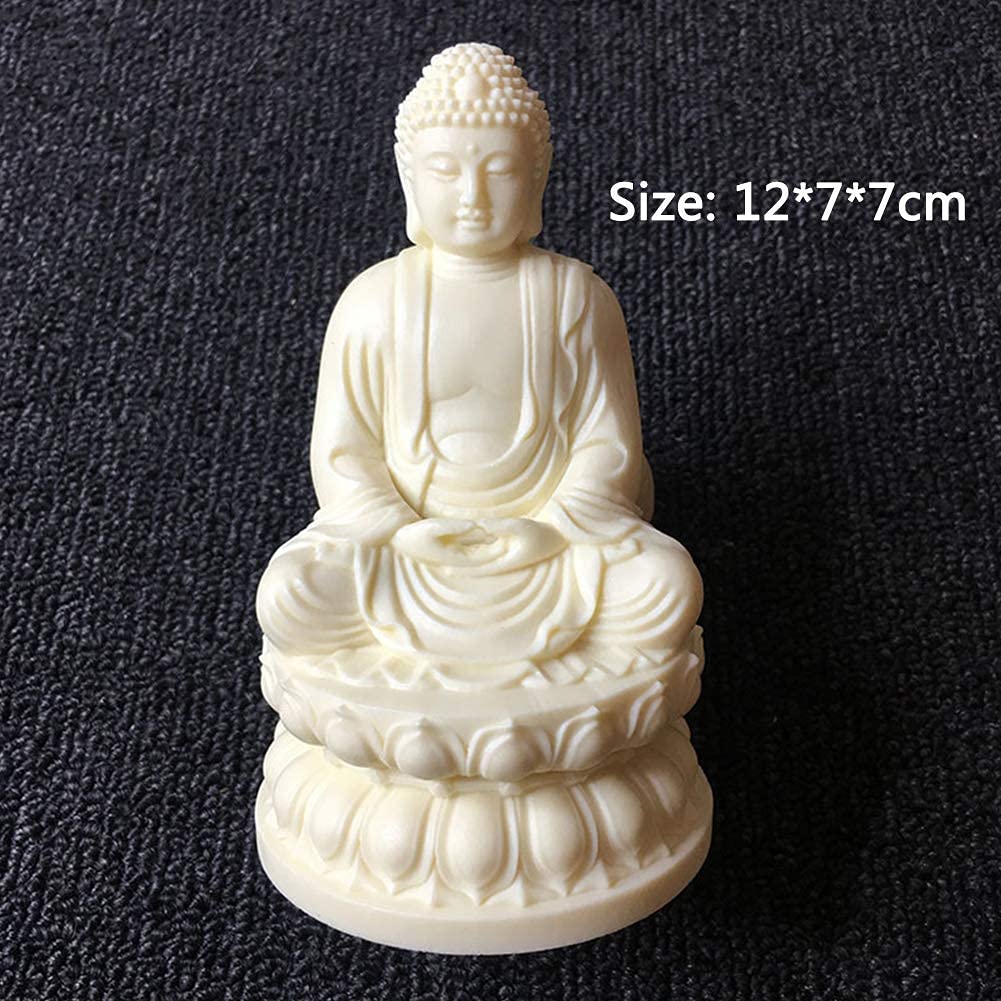 Scultura Statua Figurine Decor Statua Ornamenti Home Decor Accents Meditando Buddha Statue per la Casa Figurina, Sculture Religione e Statue per Soggiorno, Decorativo Seduto Zen Decorazione per