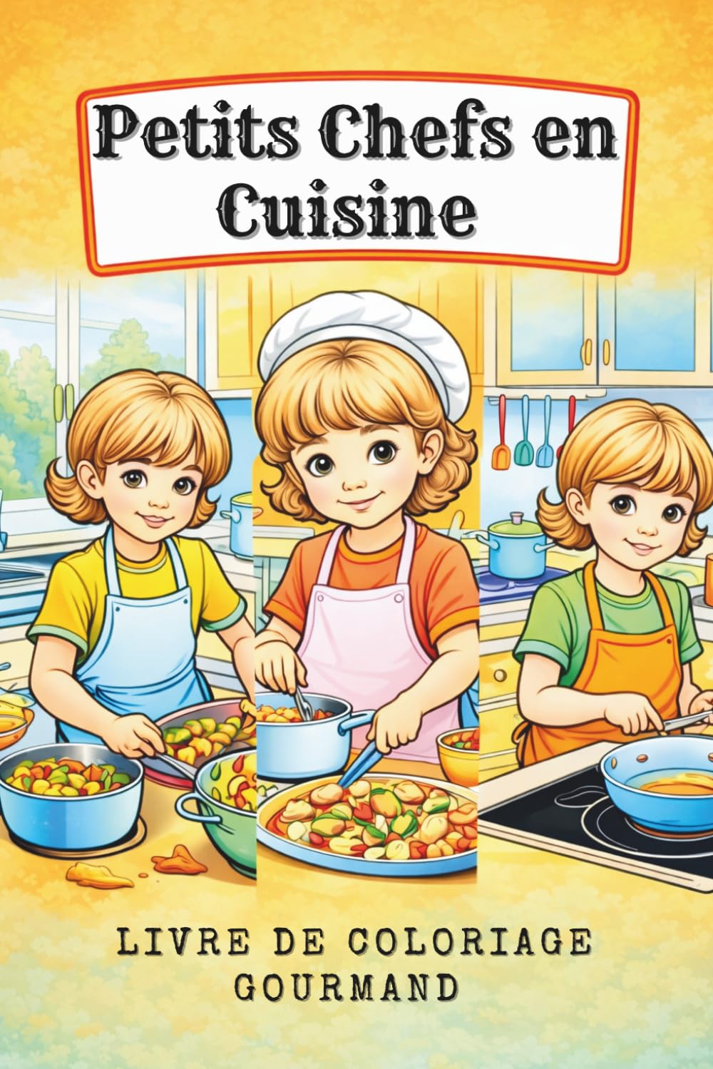Petits Chefs en Cuisine – Livre de Coloriage Gourmand pour Enfants et Seniors: 71 scènes détaillées de cuisine et pâtisserie – 145 pages, dessins imprimés sur une seule face