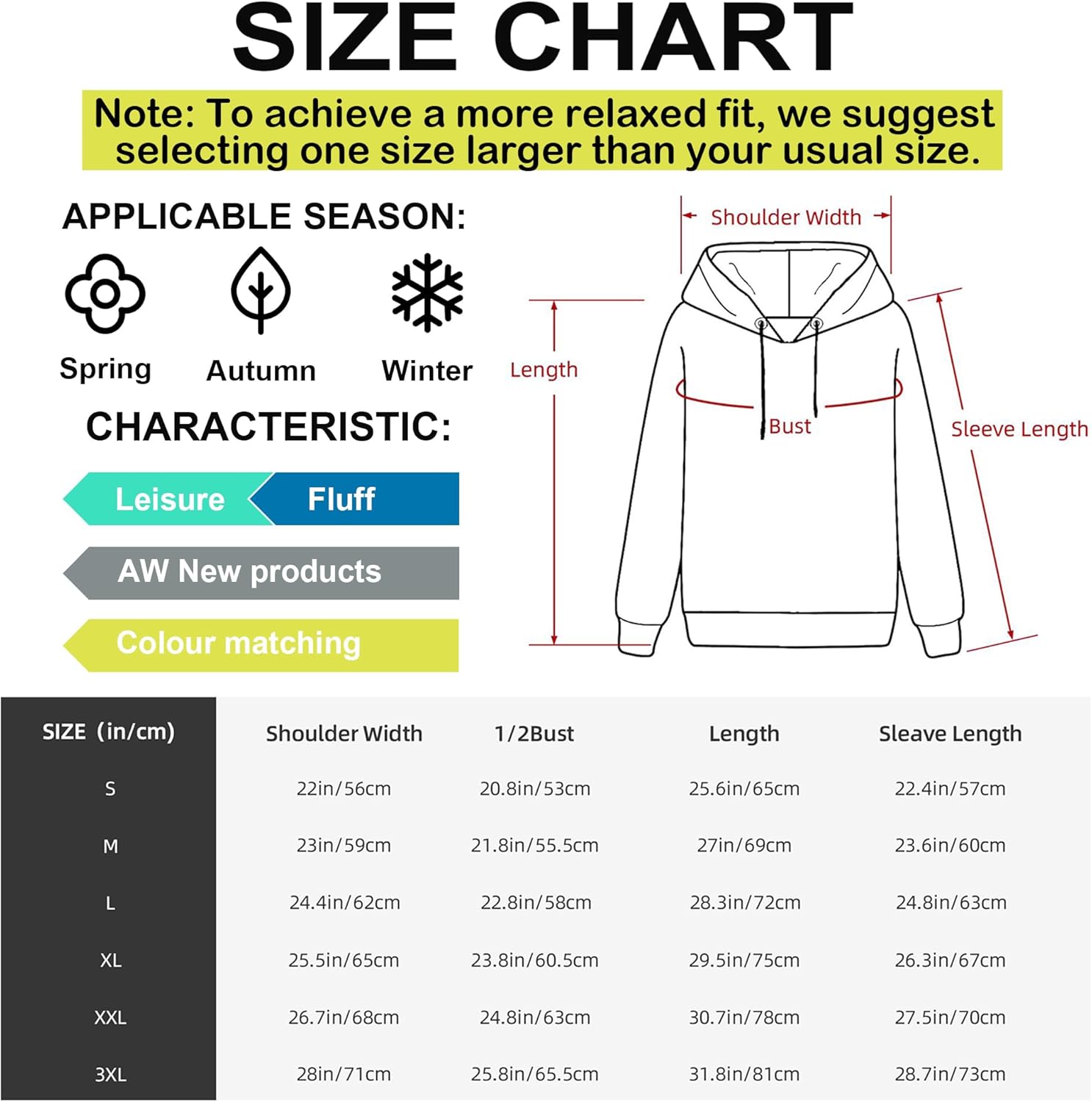 Miniatura 4 de Zrycn Mens Hoodie Sweatshirt for Men, Plush Pullover Hooded Sweatshirts for Men, Soft Cotton-Blend Plain Casual Hoodies