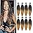 Ubeleco Pre Stretched Braiding Hair, 8 Packs 20 inch Braiding Hair Pre Stretched Yaki Texture, Hot Water Setting, Easy To Install Professional Synthetic Ombre Hair for Braiding(20in,1B/27)