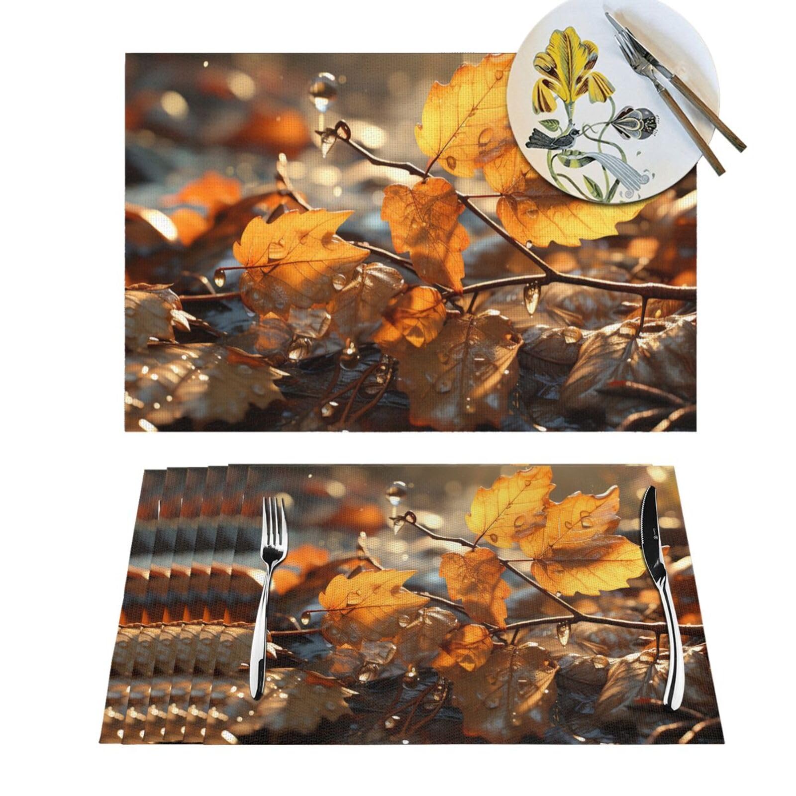 Set de table pour décoration de mariage et repas de vacances en PVC