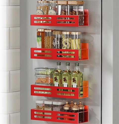 Miniatura 10 de Estante magnético para especias con frascos, estante magnético para especias para refrigerador, 24 tarros de especias con etiqueta, estantes Negro