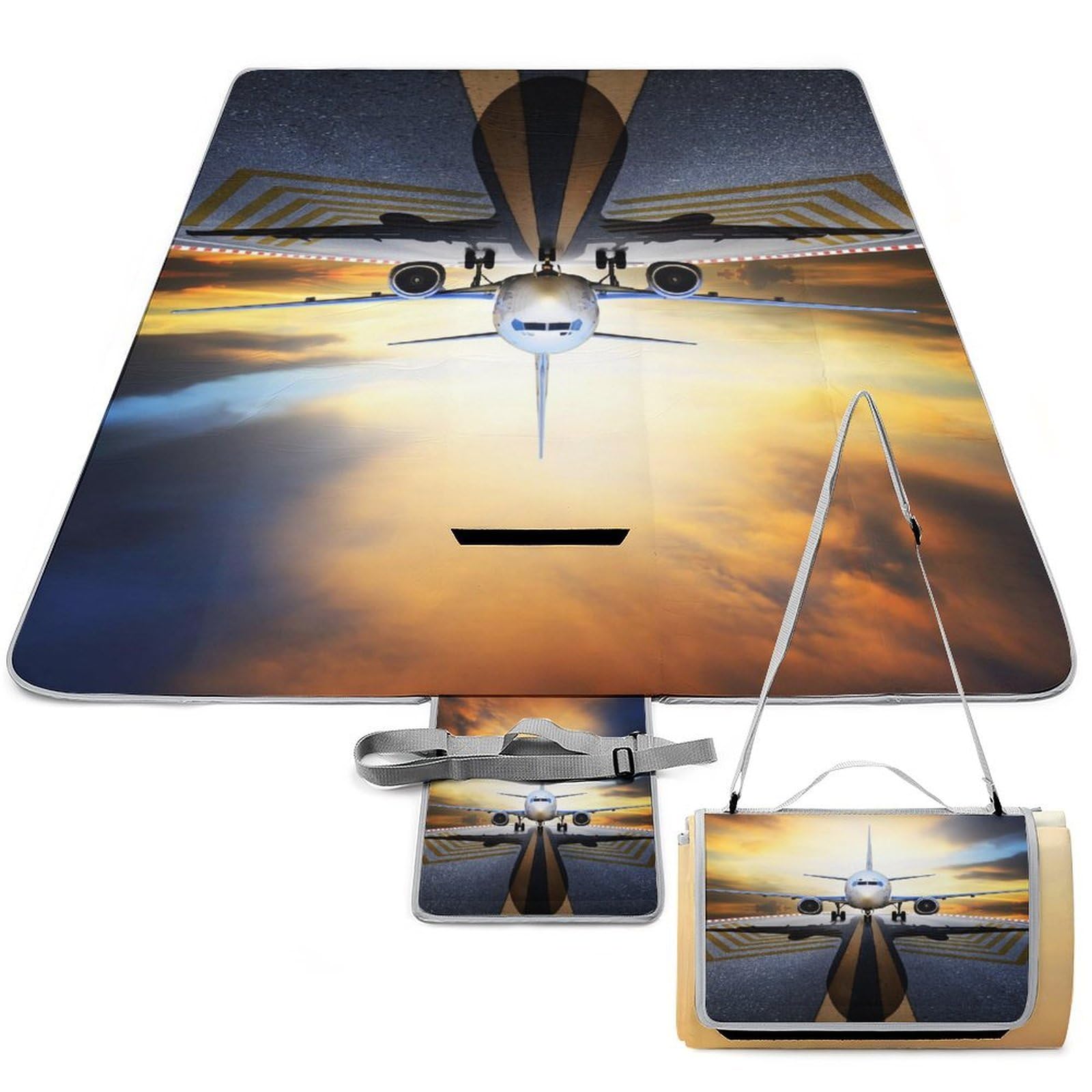 Couverture de pique-nique pliable 148x148 cm tapis de camping portable imperméable