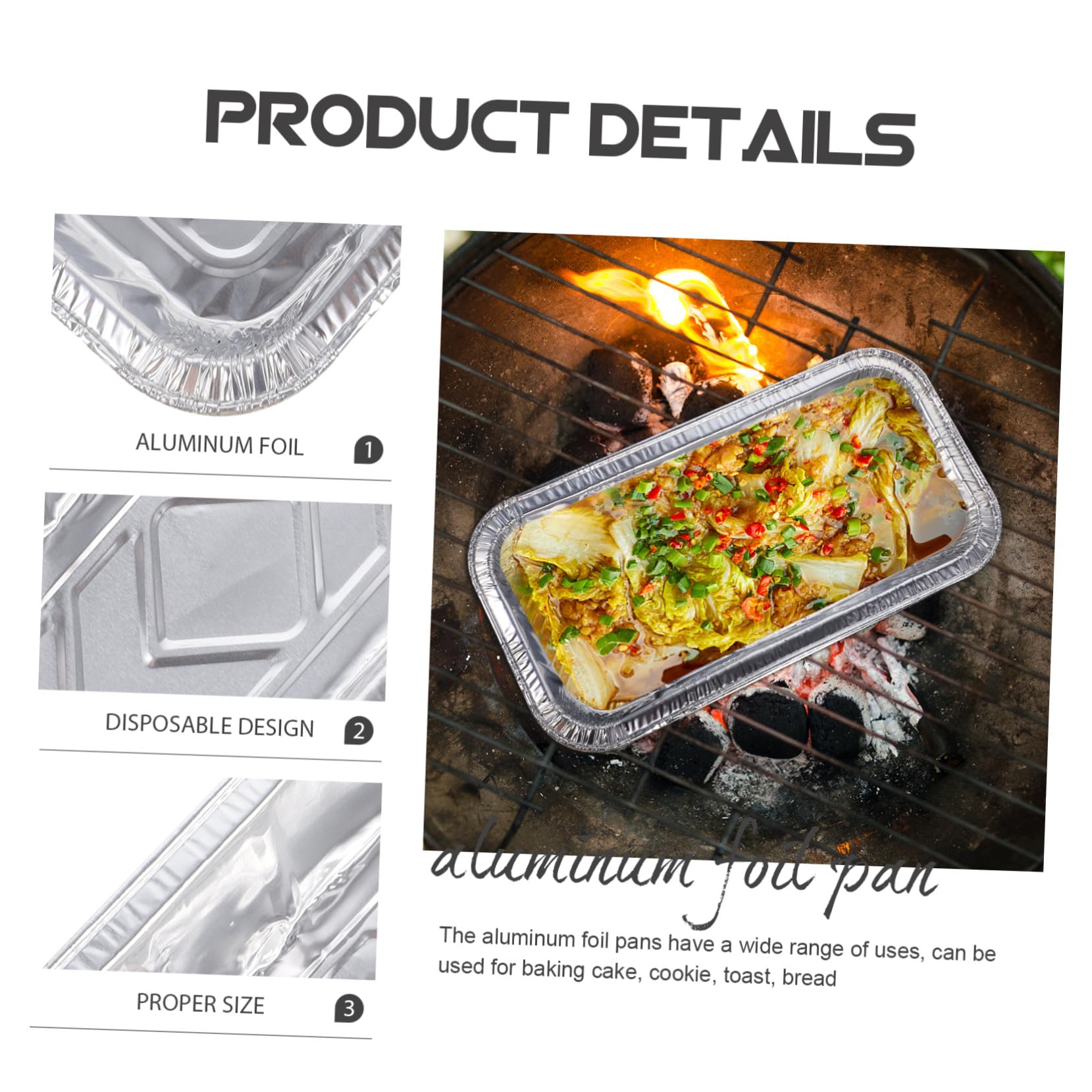 ULTECHNOVO 20 pièces Lot de Barquettes Jetables Aluminium Alimentaire pour Cuisson Moule Gâteau et Biscuits Poêles à Pâtisserie Pratiques pour Maison