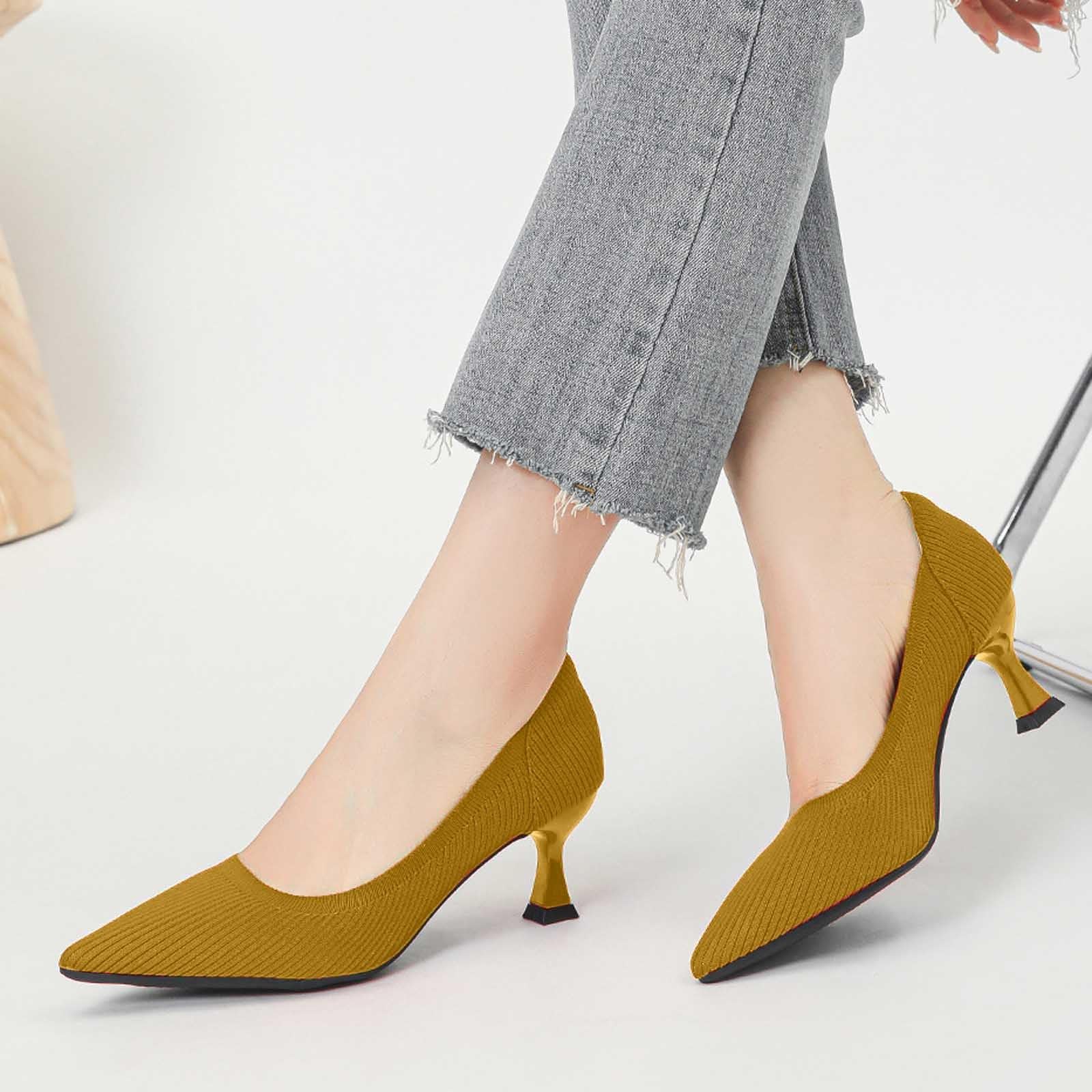 2026 Moda Mujer Zapatos de Encaje Punto Malla Cómodos Zapatos de noche de tacón alto para ropa casual y