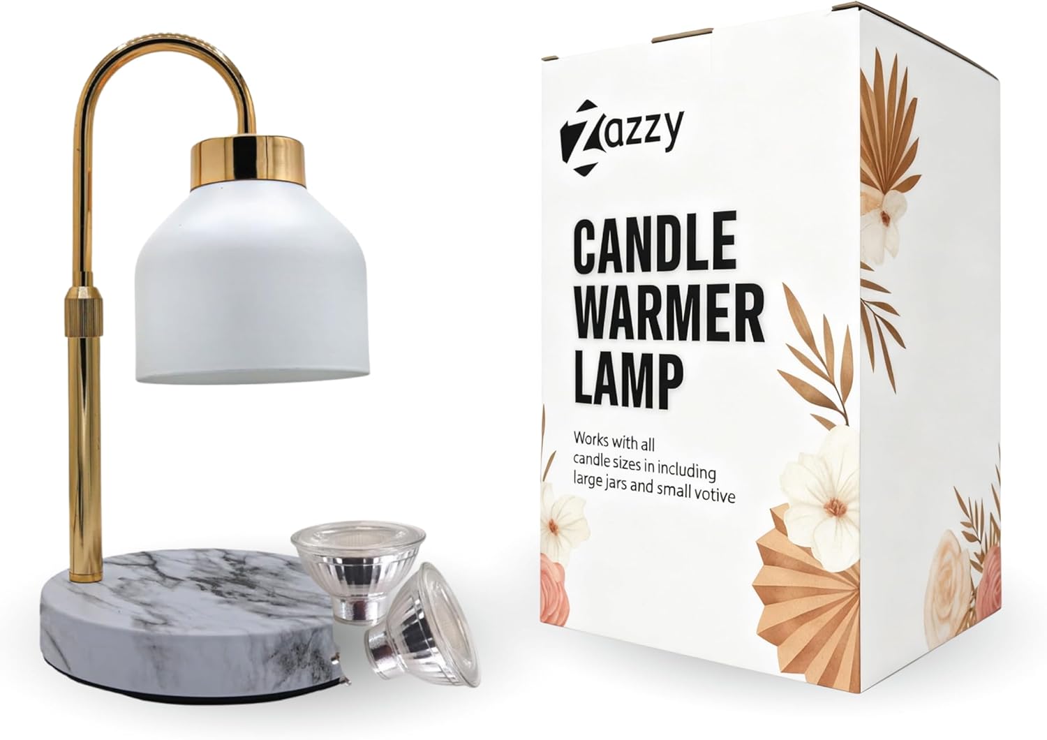 Candle Warmer Lamp with Timer & Dimmer | Adjustable Height & Brightness | Includes 2 Extra Bulbs | Wax Warmer Lamp | Christmas, Birthday & House Warming Gifts for Women, Mom for Jar Candles