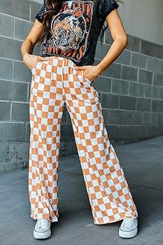 FEORJGP Womens Casual Straight Wide Leg Flare Pants High Waist