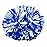 Hooshing 6PCS Blue and Silver Pom Poms Cheerleading Metallic Cheer Pom Poms with Baton Handle for Team Spirit Sports Dance Cheering Kids Adults
